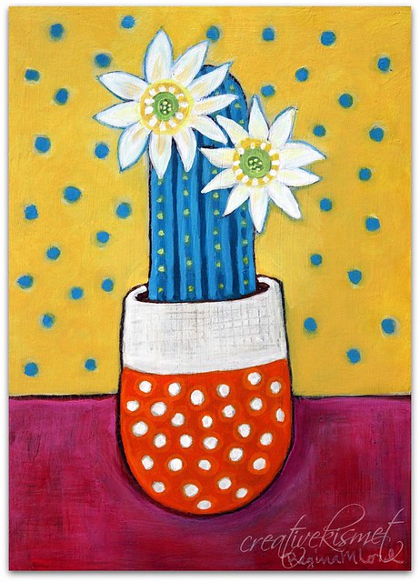 Potted Cactus - Art by Regina Lord creativekismet.com