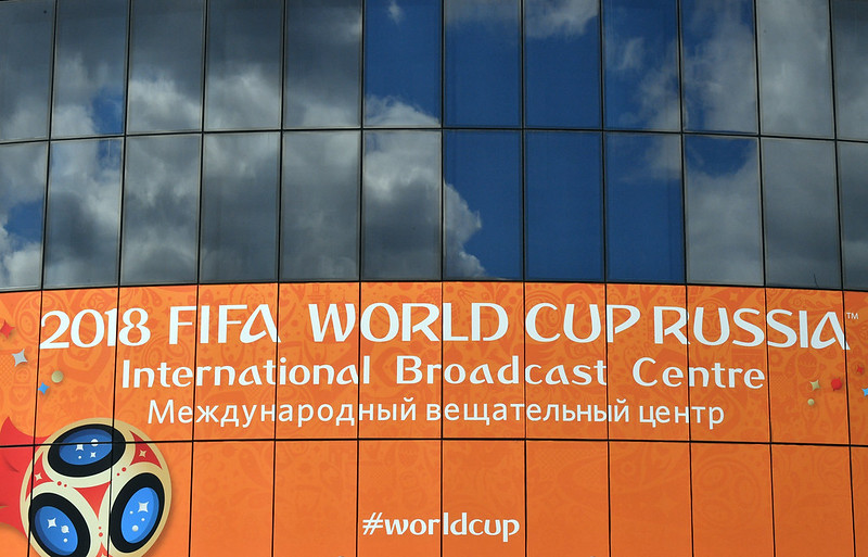 2018年世界盃國際轉播中心。（AFP授權）