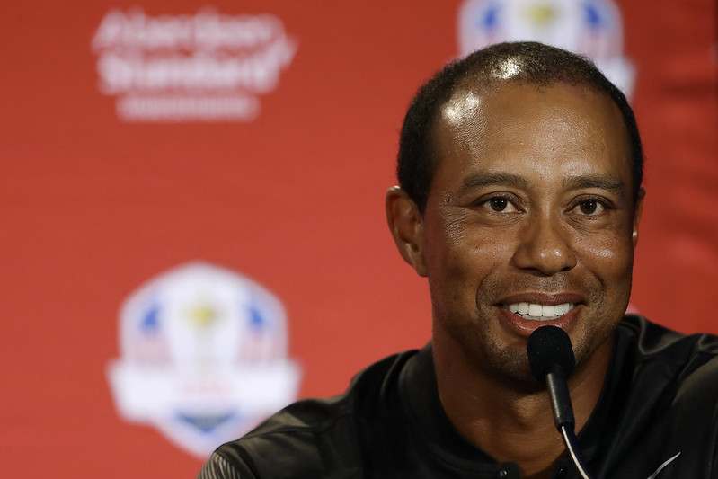 Tiger Woods以球員身分被選進美國萊德盃。（達志影像）