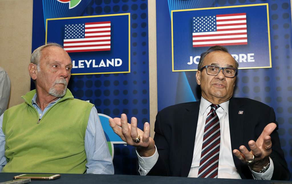 經典賽美國總教練Jim Leyland（左）總經理Joe Torre（右）。（達志影像資料照）