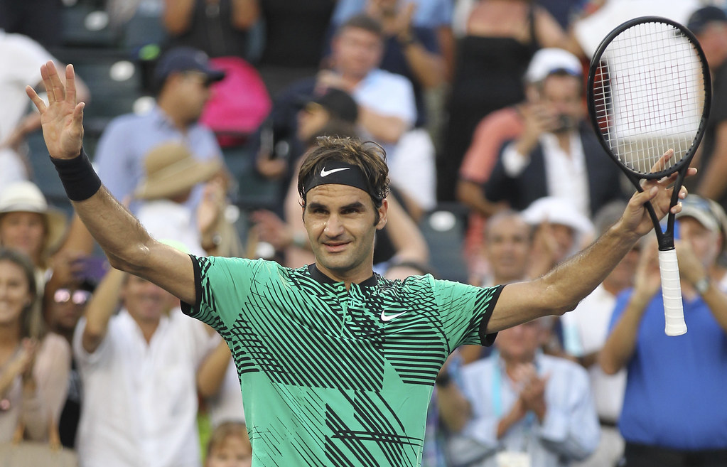 Roger Federer成就生涯第3次的「陽光雙冠（Sunshine Double）」。（達志影像資料照）