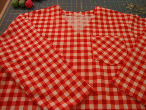 McCalls 3006 in red flannel gingham
