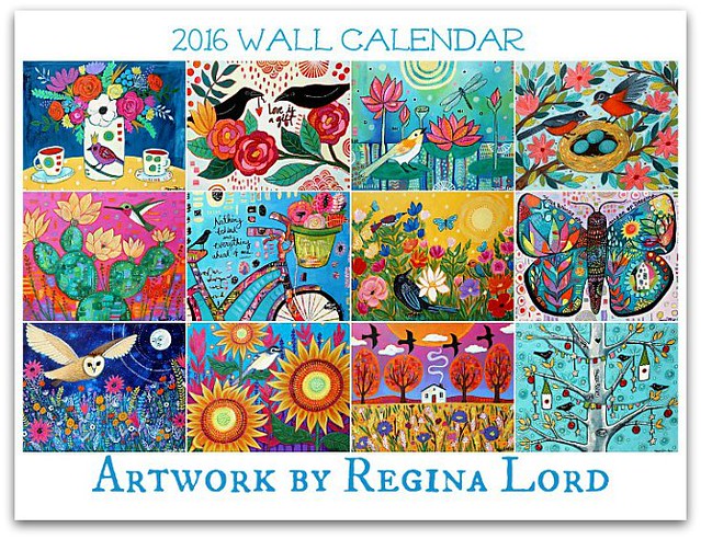 2016 Art calendar by Regina Lord