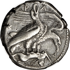 SICILY. Akragas. AR Tetradrachm (17.20 gms), ca. 420-410 B.C.