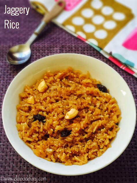Jaggery Rice Recipe for Toddlers and Kids3