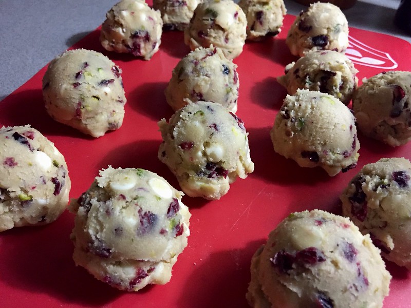 White Chocolate, Cranberry, and Pistachio Cookies