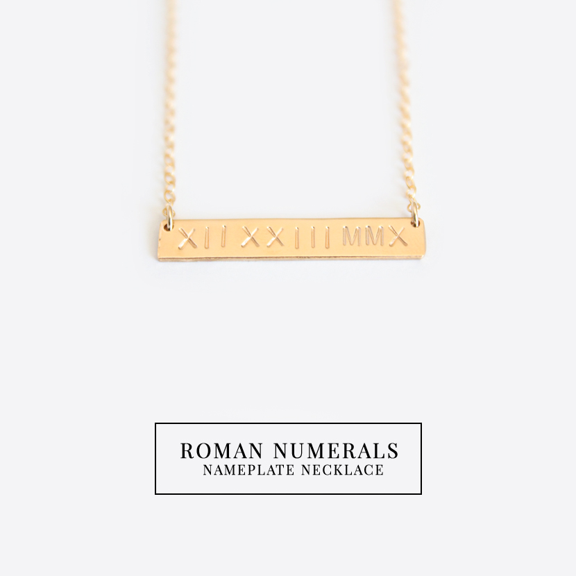 roman numerals necklace