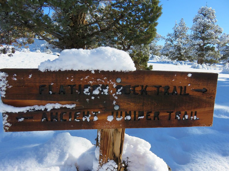 Trail sign in the Oregon Badlands Wilderness