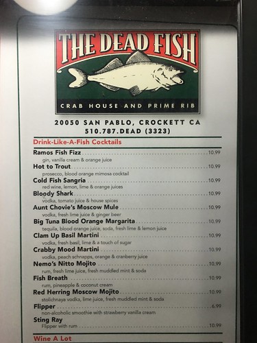 The Dead Fish menu