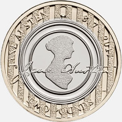 2017 Jane Austen £2 coin