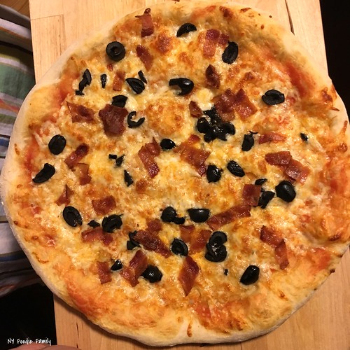 Bacon and Olive Pizza