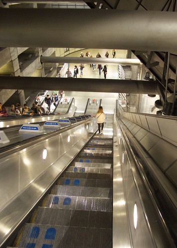 Westminster tube station, escalator to Jubilee line