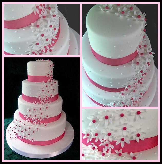 Beautiful pink wedding cakes