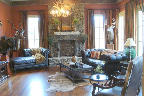 Trophy Room Overview | This rustic trophy room with African … | Flickr