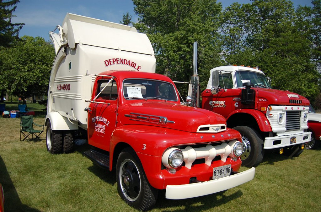 1958 Ford Semi and 1952 Ford Garbage Truck | Cleanest garbag\u2026 | Flickr