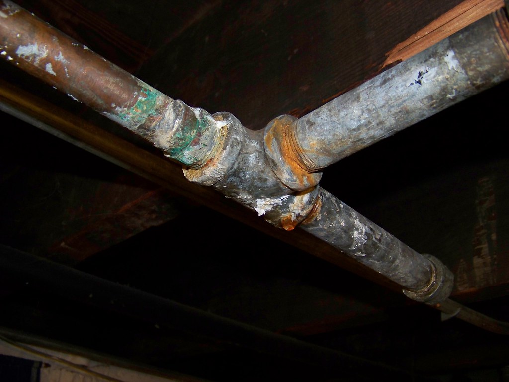 Old Pipes Corroded Galvanized T Joint Where A Leak Was Dri Flickr