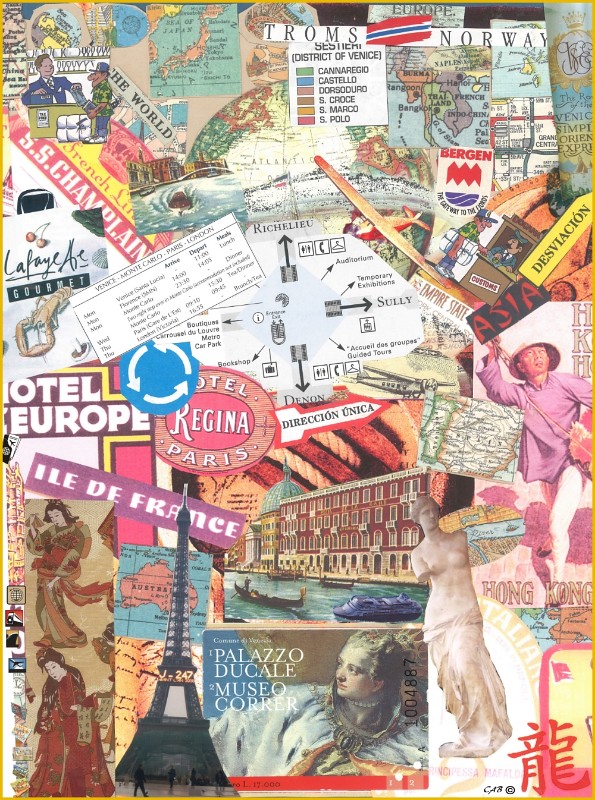 World Travel Collage | Handmade collage. Used Labels ...