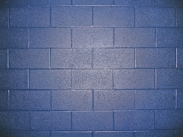 Blue Cinder Blocks | A cinder block wall at my office, paint… | Flickr