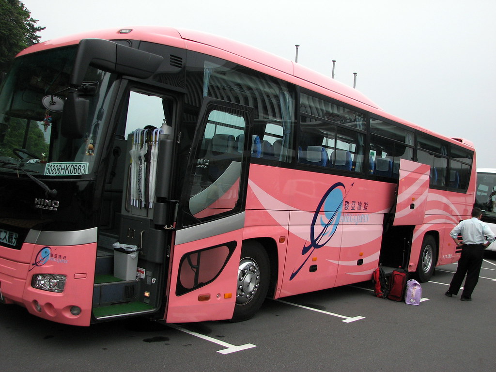 pink singer tour bus