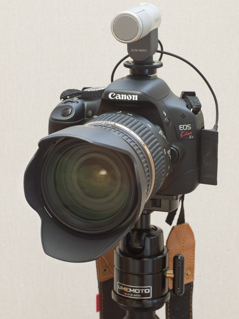 Canon EOS Kiss X4 with TAMRON B005 and a Sony's microphone… | Flickr