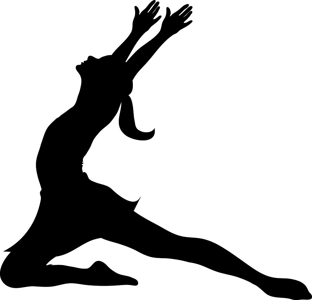 Clip Art Illustration of a Silhouette of a Ballet Dancer L ...