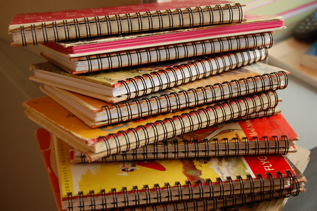 Spiralbound notebooks made by iHanna from vintage book covers