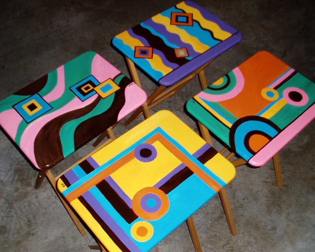 70s Style TV Trays | I painted these TV trays to match a hom… | Flickr