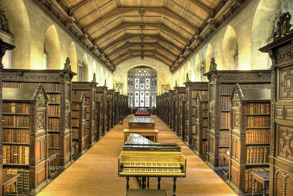 The interior of St John's College, Cambridge, England. Image credit CharlieRCD.
