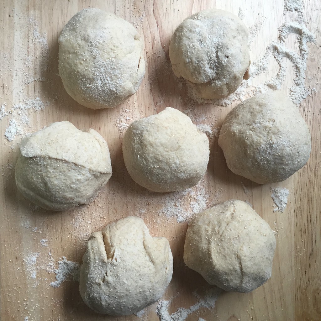 bread rolls going through their final rise, using chadd's bread recipe