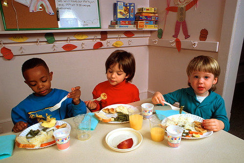 Kids eating