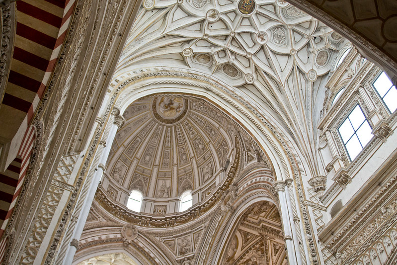 Looking up the Cathedral in the Mezquita, Cordoba, Spain | packmeto.com