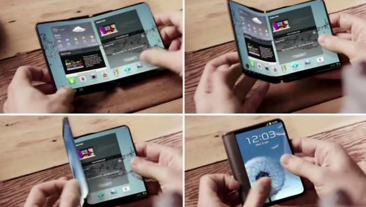 Samsung or publish in 2017, foldable mobile phone