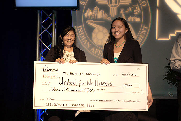 The winners of the 2015 Shark Tank Challenge, which is part of the Native American Economic Summit.