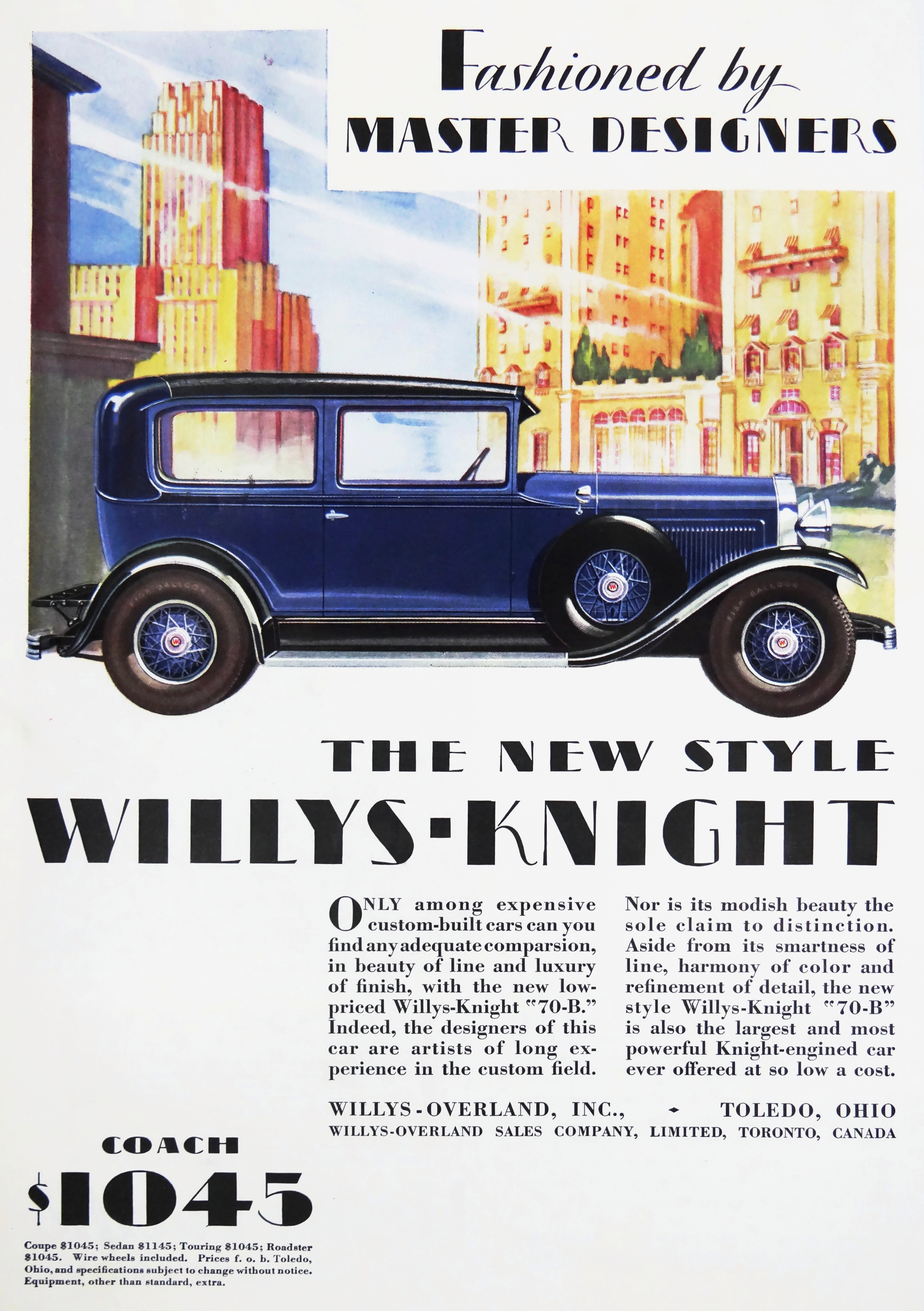 1929 Willys-Knight 70-B - published in May 1929