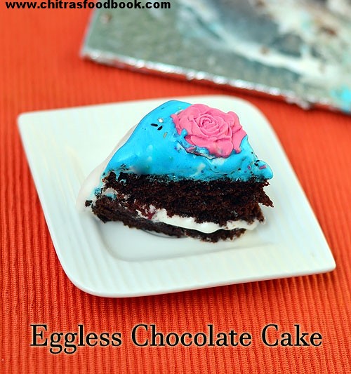 Eggless chocolate cake recipe