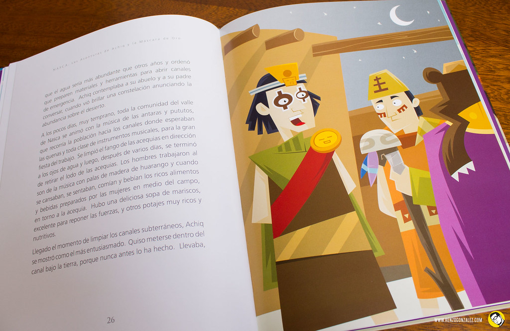 Nasca, las aventuras de Achiq y la máscara de oro - Cuento ilustrado