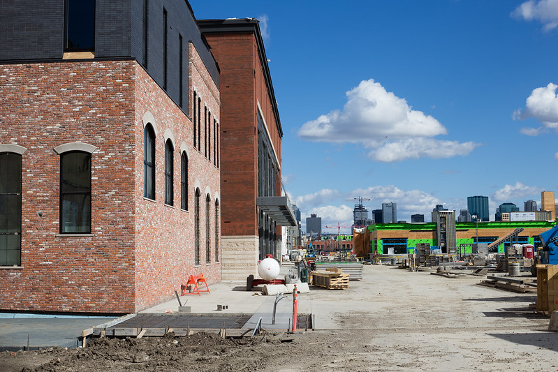 The Brewery District under construction in April 2016.