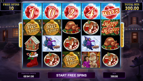 Happy Holidays Free Spins Feature