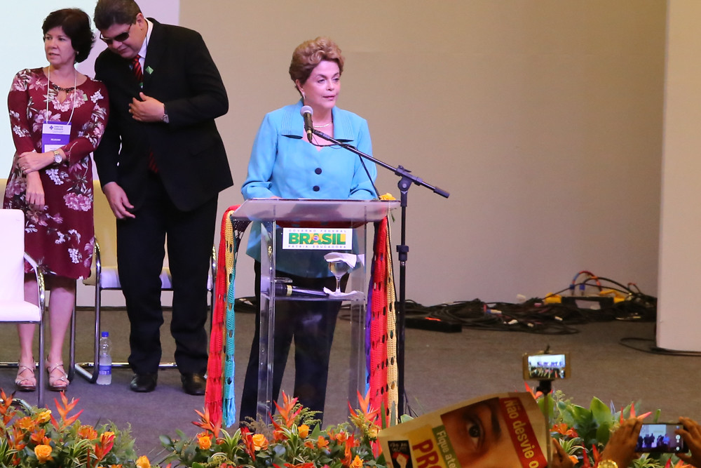 A presidenta Dilma Roussef também participou do evento | Gilmar Felix/SDH