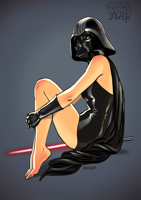 Star Wars pin-up Darth Vader by Andrew Tarusov