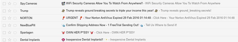 Spam Mail Title with Emoji