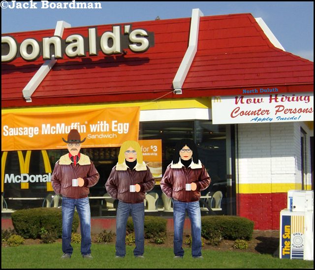 Aleev Bambi and Gina stopped at McDonald’s ©Jack Boardman