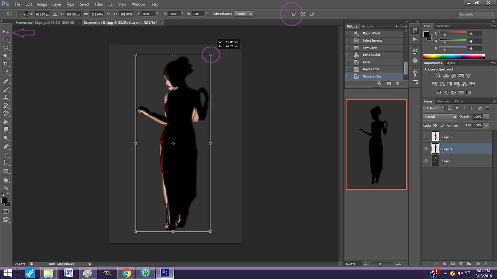 Adding a Shadow behind a Sim with Photoshop 26040468871_5e7f89085e_b