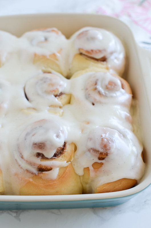 Cinnamon Rolls with Cream Cheese Icing - soft and fluffy cinnamon rolls with the most delicious icing!
