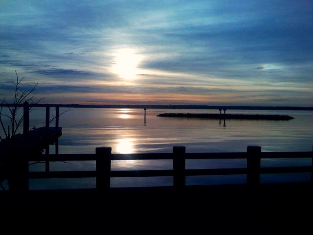 Sunset at in front of store at Leesylvania State Park in Virginia