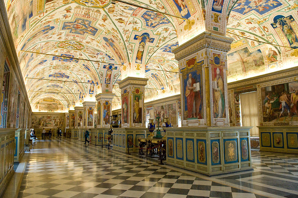 The Sistine Hall of the Vatican Library, Vatican City, Italy. Image credit russavia.