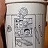 Japan cattle, 3 paper cups, made a counter-day Viking activities comics