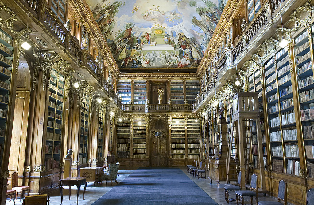 Strahov Library showing Baroque Cabinets, Prague, Czech Republic. Image credit Jorge Royan.