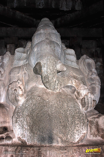 Kadlekalu Ganesha monolith, Hampi, Karnataka, India
