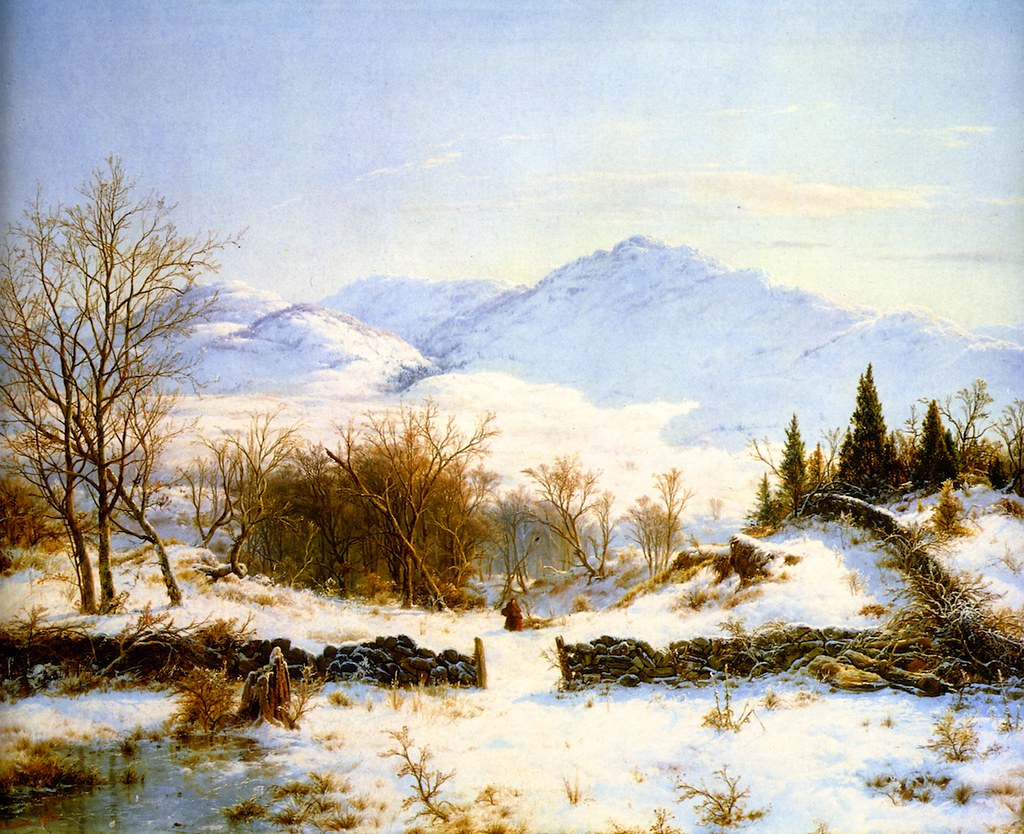 Winter Scene by Louis Remy Mignot, 1856